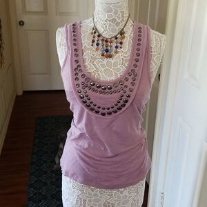 Plenty by Tracy Reese racerback studded tank